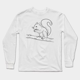 Stick figure Squirrel Long Sleeve T-Shirt